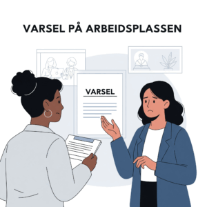 Illustrasjon av varsling på arbeidsplass