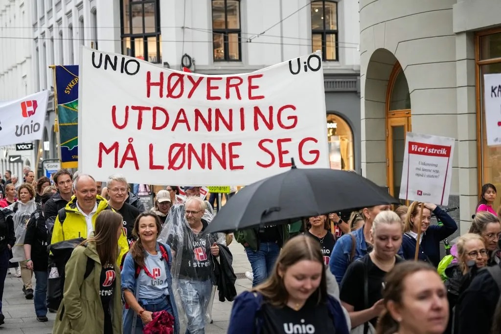 Streik på Karl Johan