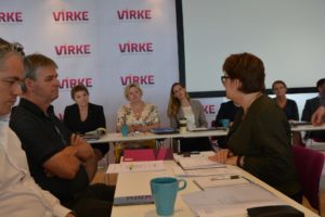 Bilde fra forhandlingene hos Virke.
